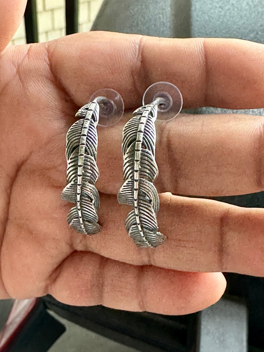Feather Sterling Silver Earrings – Barse Jewelry