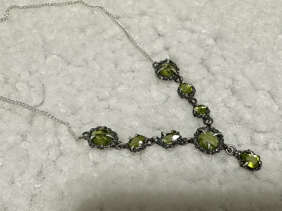 Custom for Katherine- Peridot Necklace and Earrings