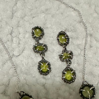 Custom for Katherine- Peridot Necklace and Earrings