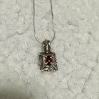 Sterling Silver Garnet Necklace