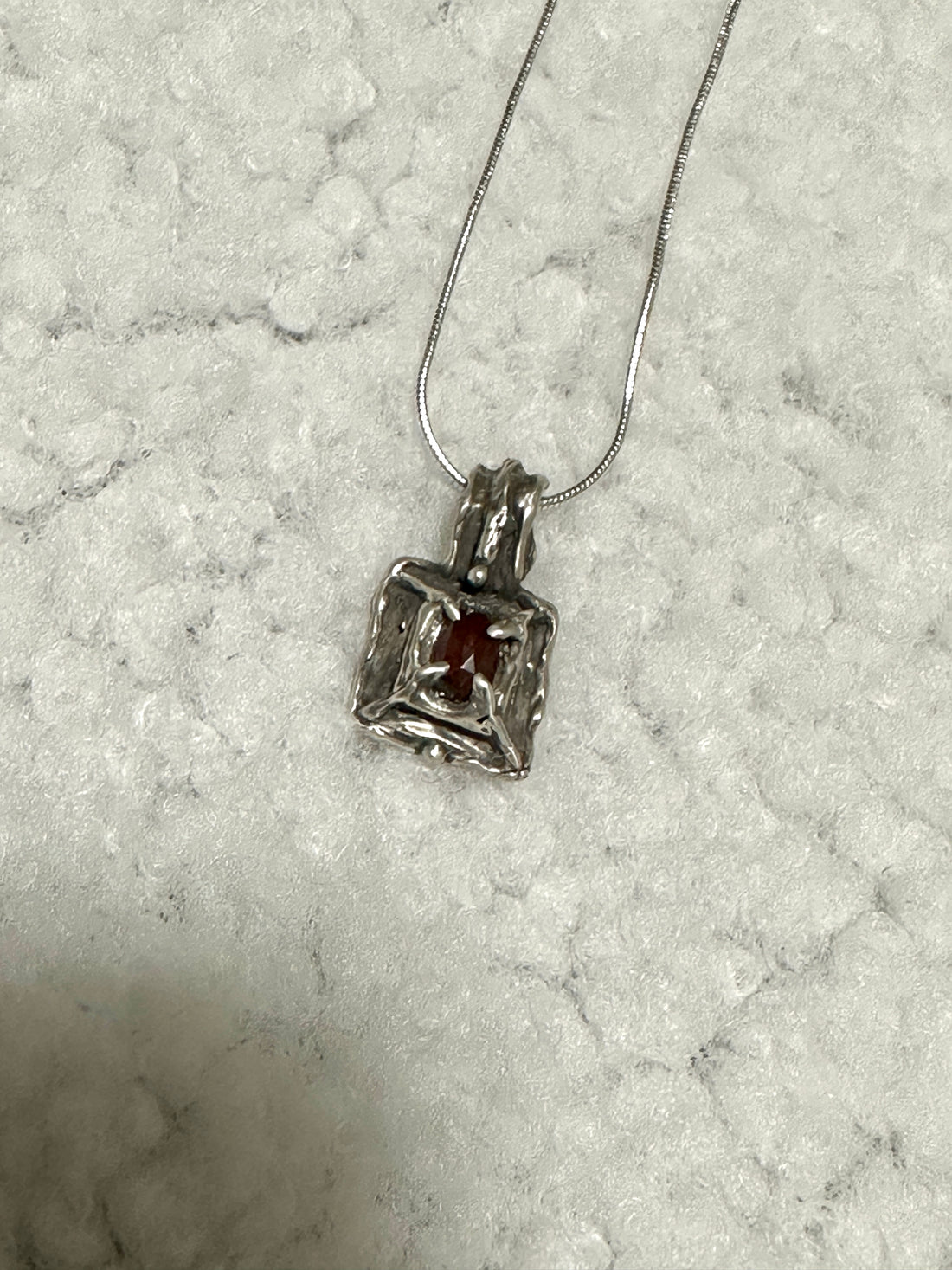 Sterling Silver Garnet Necklace