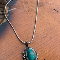Morenci Turquoise Sterling Silver Necklace