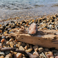 Rose Quartz Crystal Sterling Silver Necklace - Sand and Snow Jewelry - Necklaces - One of a Kind