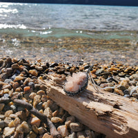 Rose Quartz Crystal Sterling Silver Necklace - Sand and Snow Jewelry - Necklaces - One of a Kind