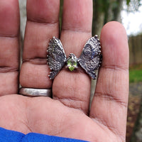 Vancouver Peridot Butterfly Sterling Silver Ring - US Size 7 - Sand and Snow Jewelry - Rings - PNW Collection