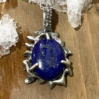 Lapis Lazuli Ice Portal Sterling Silver Pendant - Sand and Snow Jewelry - Necklaces - One of a Kind