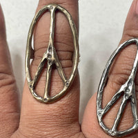 SSJ Peace Sterling Silver Ring US Size 7, US Size 10.5 and US Size 7.25 Bronze - Sand and Snow Jewelry - Rings - Ready to Ship