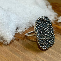 Shield Droplets Sterling Silver Ring US Size 7 - Sand and Snow Jewelry - Rings - Ready to Ship