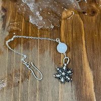 Snowflake Moonstone Sterling Silver head piece - Sand and Snow Jewelry