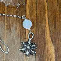 Snowflake Moonstone Sterling Silver head piece - Sand and Snow Jewelry