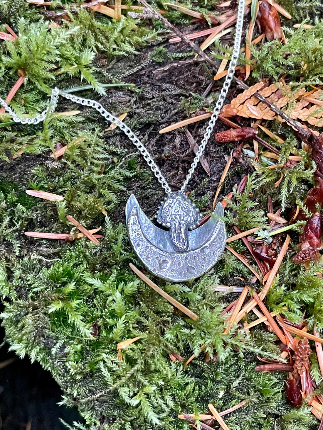 Luna Mushroom Sterling Silver Necklace - Sand and Snow Jewelry - Necklaces - PNW Collection