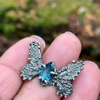 LA London Blue Topaz Butterfly Sterling Silver Ring - US Size 6 - Sand and Snow Jewelry - Rings - PNW Collection