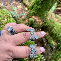 LA London Blue Topaz Butterfly Sterling Silver Ring - US Size 6 - Sand and Snow Jewelry - Rings - PNW Collection