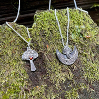 Mushroom Love Sterling Silver Necklace - Sand and Snow Jewelry - Necklaces - PNW Collection