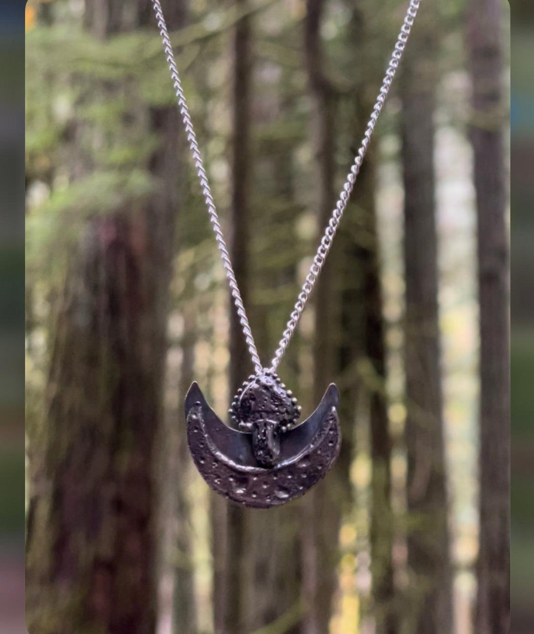 Luna Mushroom Sterling Silver Necklace - Sand and Snow Jewelry - Necklaces - PNW Collection