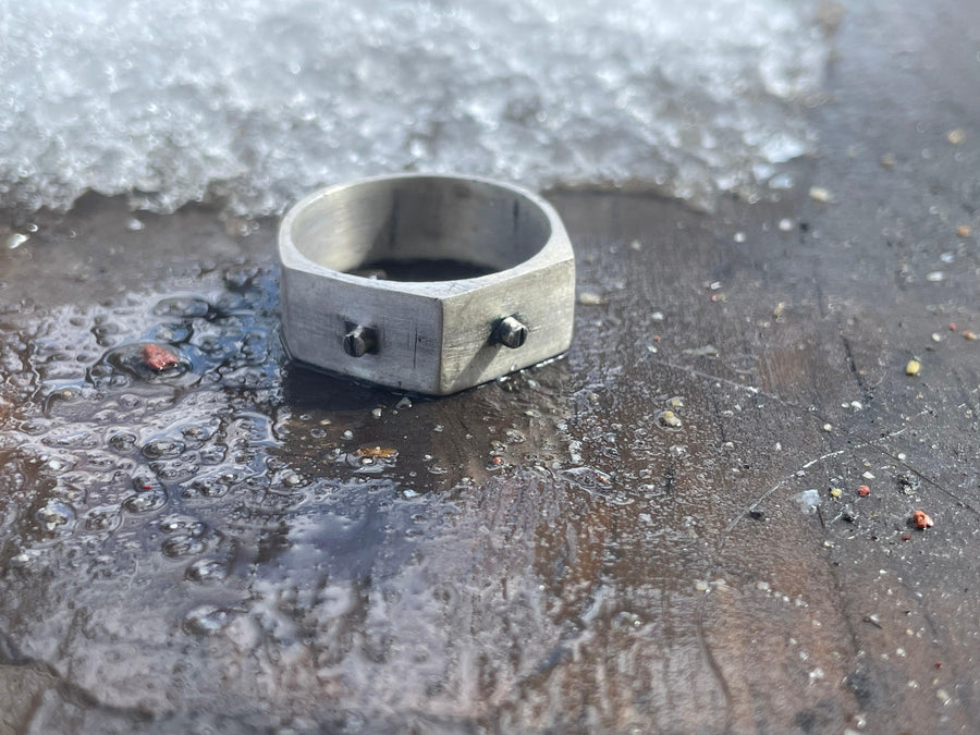 The Workstar Sterling Silver Ring - Sand and Snow Jewelry - Rings - Unisex