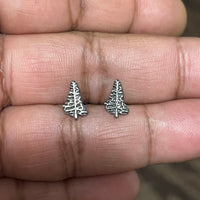 Mini Evergreen Tree Stud Earrings MTO - Sand and Snow Jewelry - Earrings - Made to Order