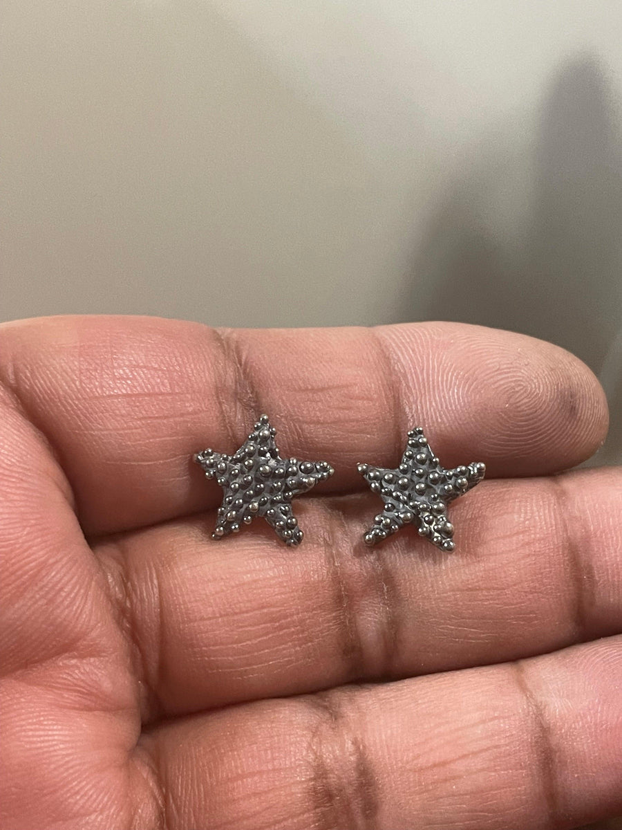 Mini Starry Stud Sterling  Silver Earrings - Sand and Snow Jewelry - Earrings - Ready to Ship