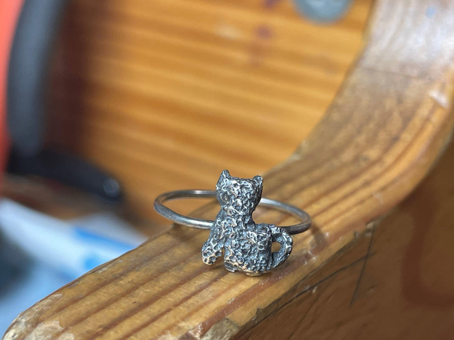 Cat Sterling Silver Ring MTO - Sand and Snow Jewelry - Rings - Made to Order