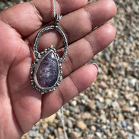 Kohara | Lepidolite Sterling Silver necklace - Sand and Snow Jewelry - Necklaces - One of a Kind