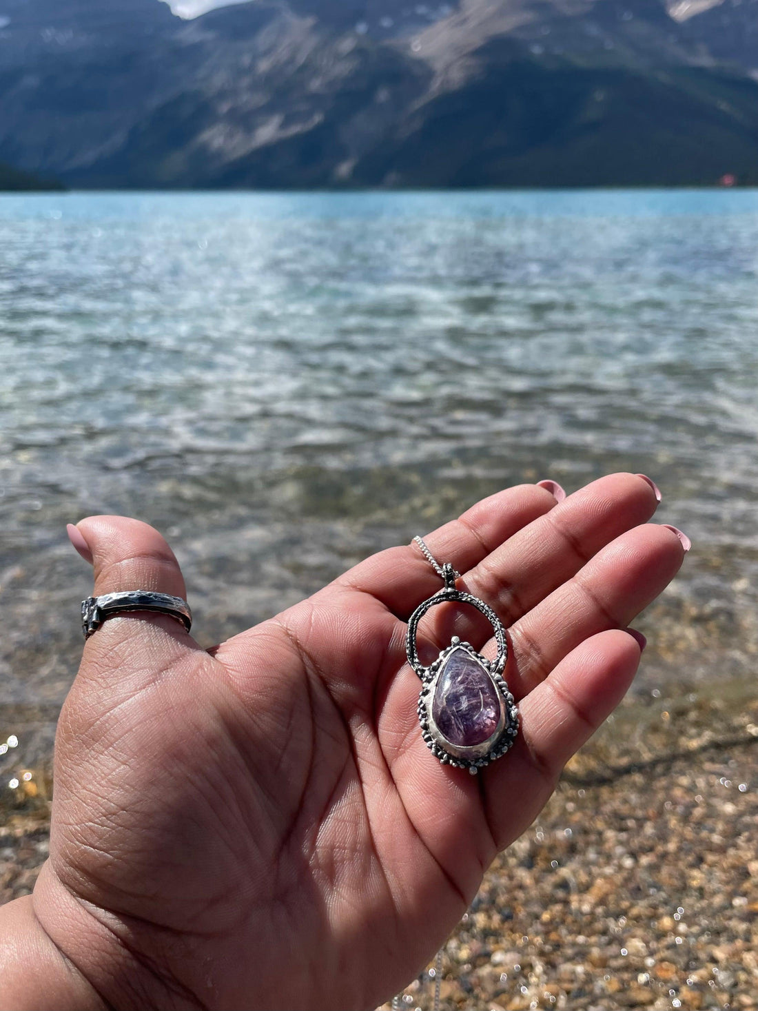 Kohara | Lepidolite Sterling Silver necklace - Sand and Snow Jewelry - Necklaces - One of a Kind