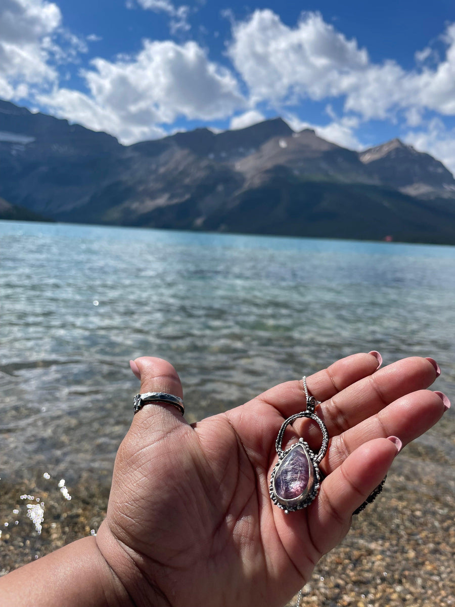 Kohara | Lepidolite Sterling Silver necklace - Sand and Snow Jewelry - Necklaces - One of a Kind