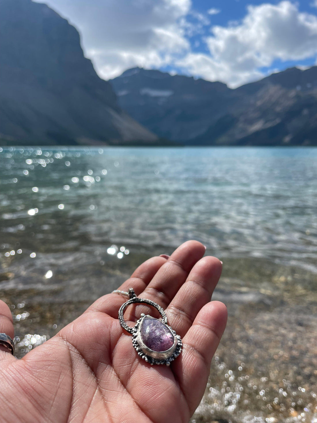 Kohara | Lepidolite Sterling Silver necklace - Sand and Snow Jewelry - Necklaces - One of a Kind