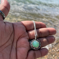 Moose | Chrysoprase Sterling Silver Necklace - Sand and Snow Jewelry - Necklaces - One of a Kind