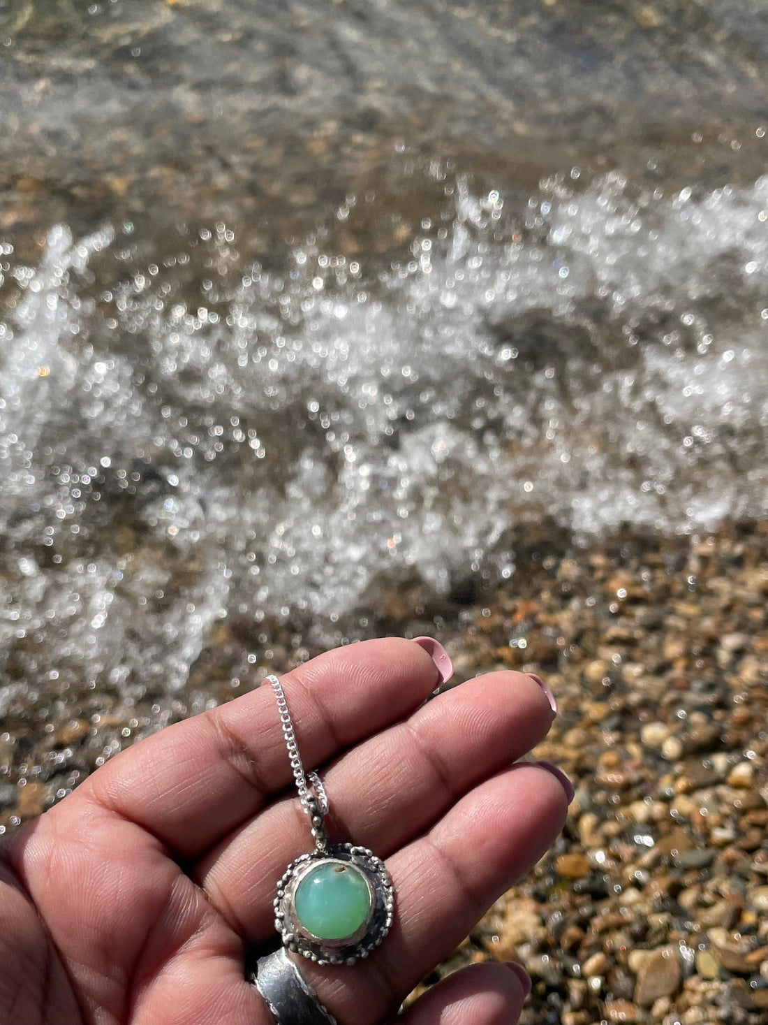 Moose | Chrysoprase Sterling Silver Necklace - Sand and Snow Jewelry - Necklaces - One of a Kind