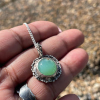 Moose | Chrysoprase Sterling Silver Necklace - Sand and Snow Jewelry - Necklaces - One of a Kind