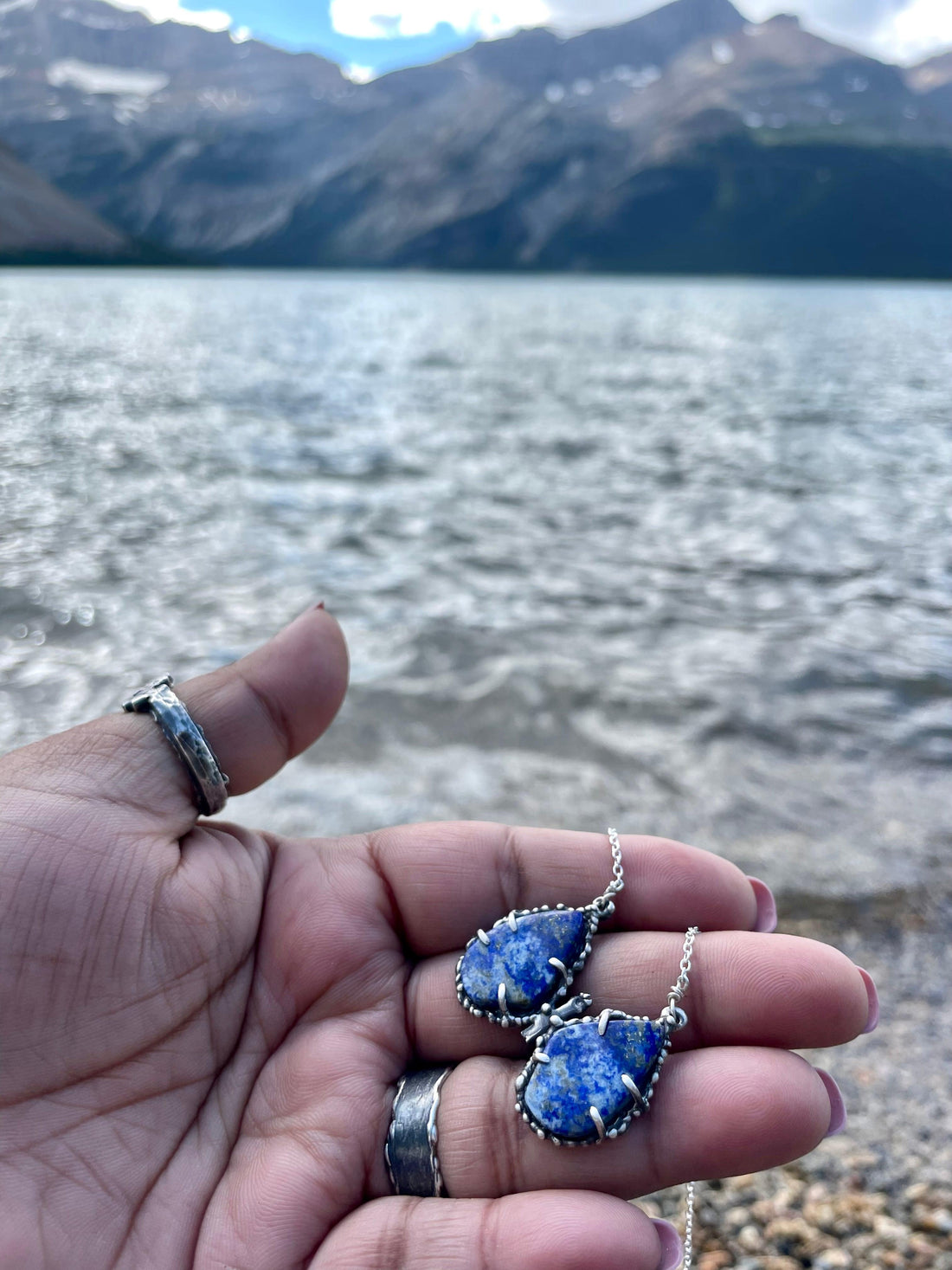 Lapis Lazuli Butterfly Sterling Silver Necklace - Sand and Snow Jewelry