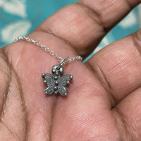 Mini Dainty Butterfly Sterling Silver Necklace MTO - Sand and Snow Jewelry - Necklaces - Made to Order