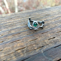 Cedar Green Onyx Sterling Silver Ring US Size 8 - Sand and Snow Jewelry - Rings - PNW 2
