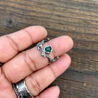 Cedar Green Onyx Sterling Silver Ring US Size 8 - Sand and Snow Jewelry - Rings - PNW 2