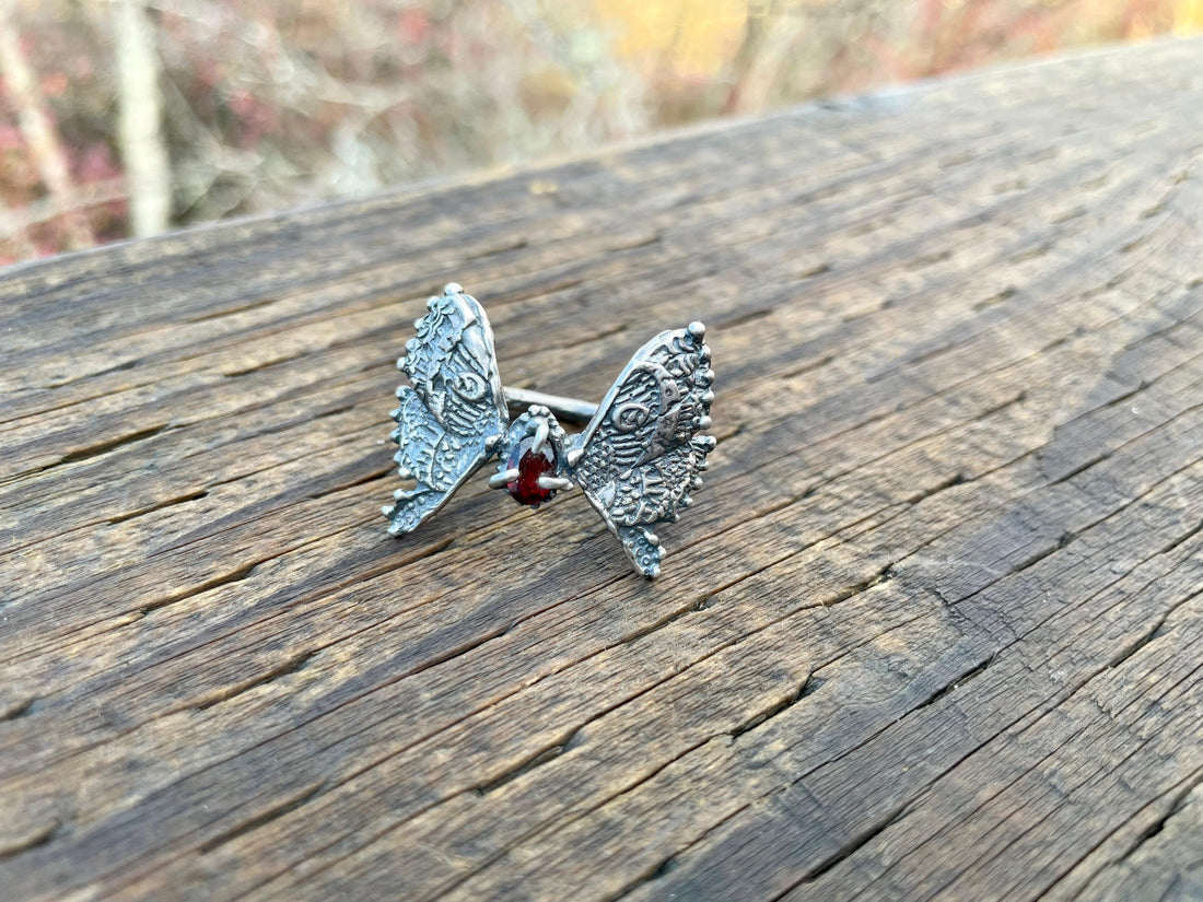 Mumbai Butterfly Sterling Silver Ring US Size 7.5 - Sand and Snow Jewelry - rings - PNW 2