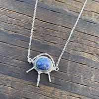 Blue Eye Lapis Lazuli Sterling Silver Necklace - Sand and Snow Jewelry - Necklaces - PNW 2