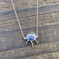 Blue Eye Lapis Lazuli Sterling Silver Necklace - Sand and Snow Jewelry - Necklaces - PNW 2