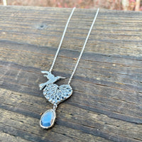 Forest Messenger Blue Labrodite Sterling Silver Necklace - Sand and Snow Jewelry - Necklaces - PNW 2