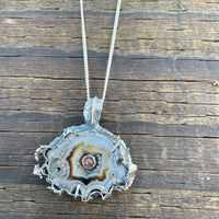 Down to Earth Oco Agate Druzy Sterling Silver Necklace - Sand and Snow Jewelry - Necklaces - PNW 2