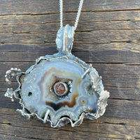 Down to Earth Oco Agate Druzy Sterling Silver Necklace - Sand and Snow Jewelry - Necklaces - PNW 2