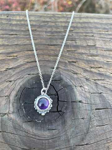 Purple Kissie Amethyst Sterling Silver Necklace - Sand and Snow Jewelry - Necklaces - PNW 2