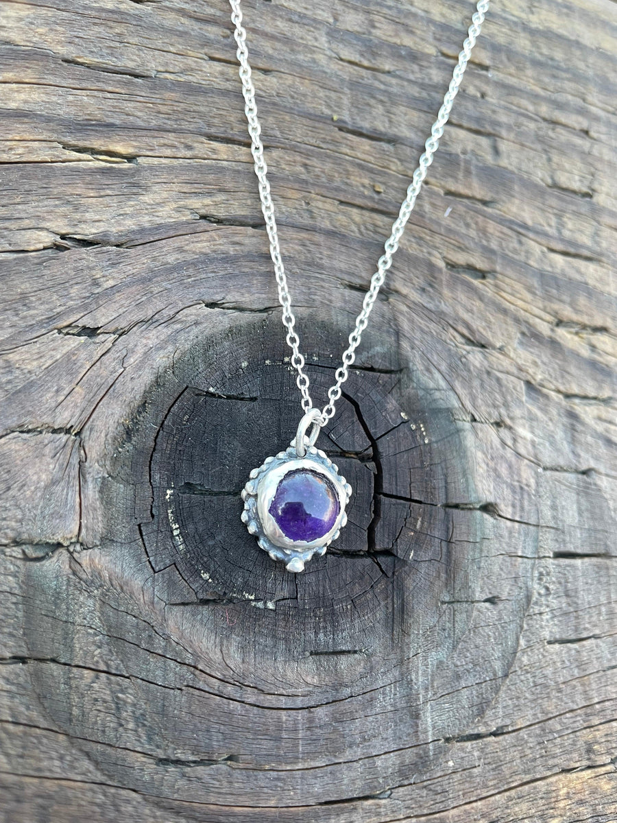 Purple Kissie Amethyst Sterling Silver Necklace - Sand and Snow Jewelry - Necklaces - PNW 2