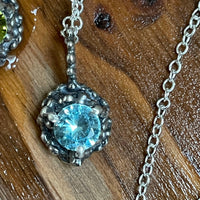 Droplets Small Birthstone Sterling Silver Bling Necklaces - Sand and Snow Jewelry