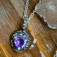 Droplets Small Birthstone Sterling Silver Bling Necklaces - Sand and Snow Jewelry