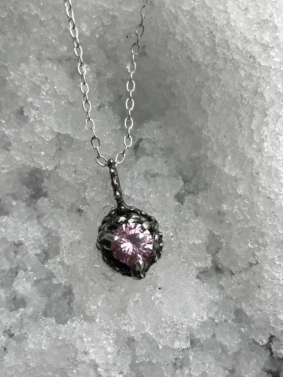 Droplets Small Birthstone Sterling Silver Bling Necklaces - Sand and Snow Jewelry