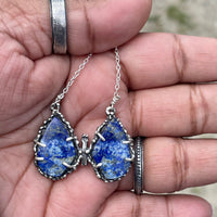 Lapis Lazuli Butterfly Sterling Silver Necklace - Sand and Snow Jewelry