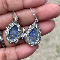 Lapis Lazuli Butterfly Sterling Silver Necklace - Sand and Snow Jewelry