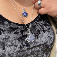 Lapis Lazuli Ice Portal Sterling Silver Pendant - Sand and Snow Jewelry - Necklaces - One of a Kind