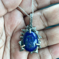 Lapis Lazuli Ice Portal Sterling Silver Pendant - Sand and Snow Jewelry - Necklaces - One of a Kind