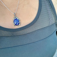 Lapis Lazuli Ice Portal Sterling Silver Pendant - Sand and Snow Jewelry - Necklaces - One of a Kind